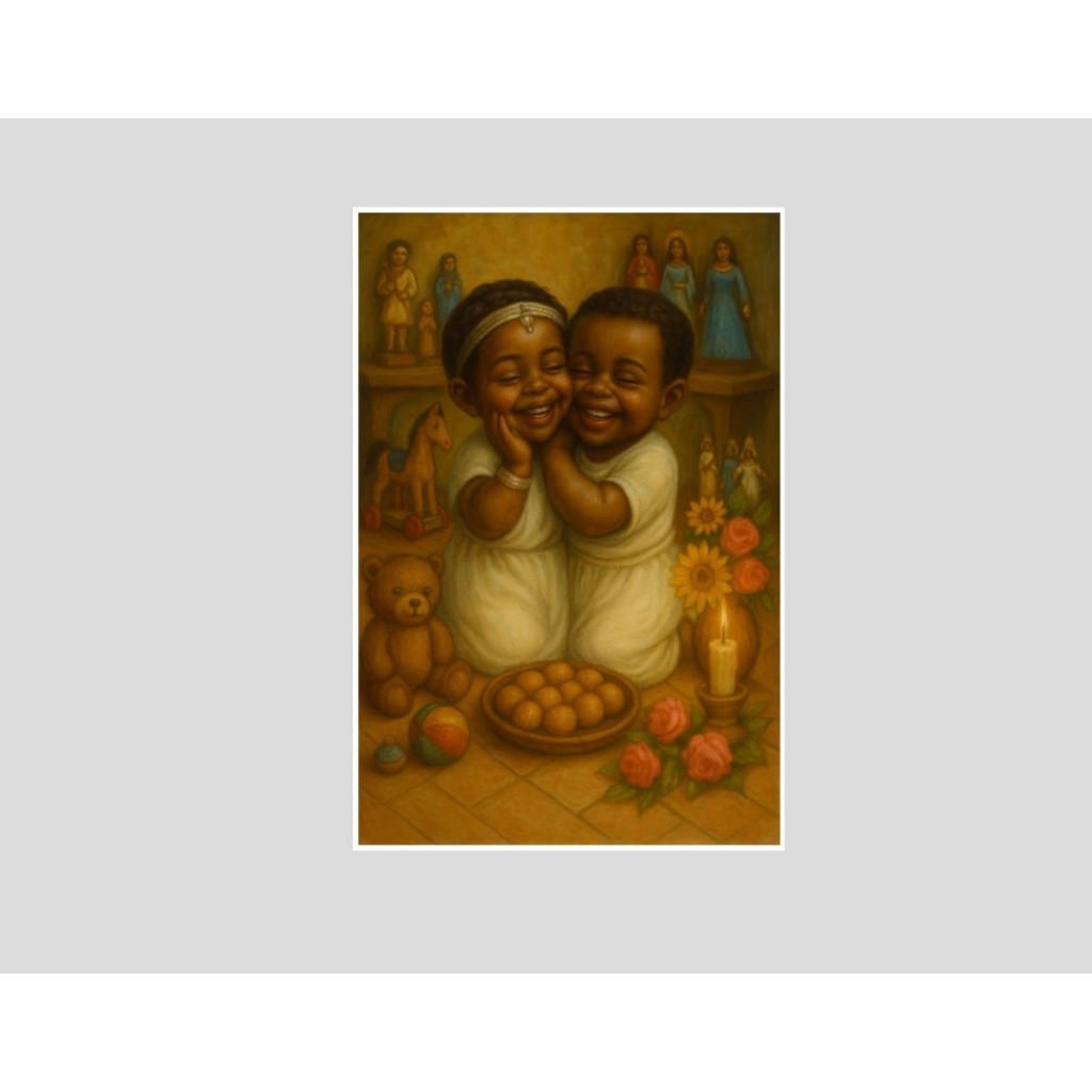 Quadro Terreiro de Umbanda Ogã Atabaque Ibeji Erê Macumba