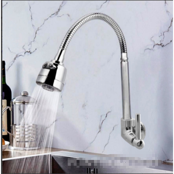 Inox Prata Torneira com chuveiro com rotação de 360° Cozinha Luxo Parede Promoção