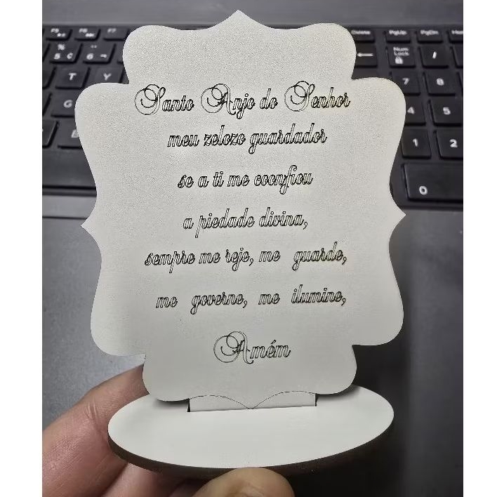 Plaquinhas oração do Santo Anjo, lembrancinha batizado, nascimento, bebê