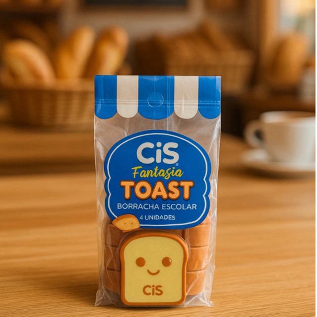Borracha Pão, Cis, Fantasia Toasty, Blister Com 4 em Oferta na Shopee