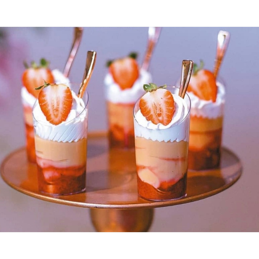 Copo Pic 061 Verrine Para Mousse 60ml C/ 60 Unid. Cor Cristal + 60 Mini Colher Americana