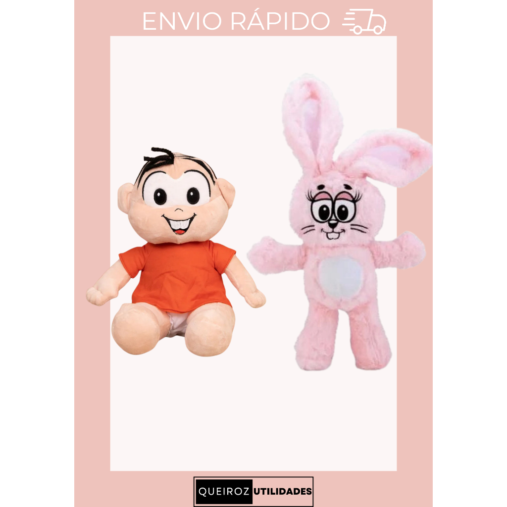 Dupla Fofura – Menininha Monica e Coelhinho Rosa Sansão