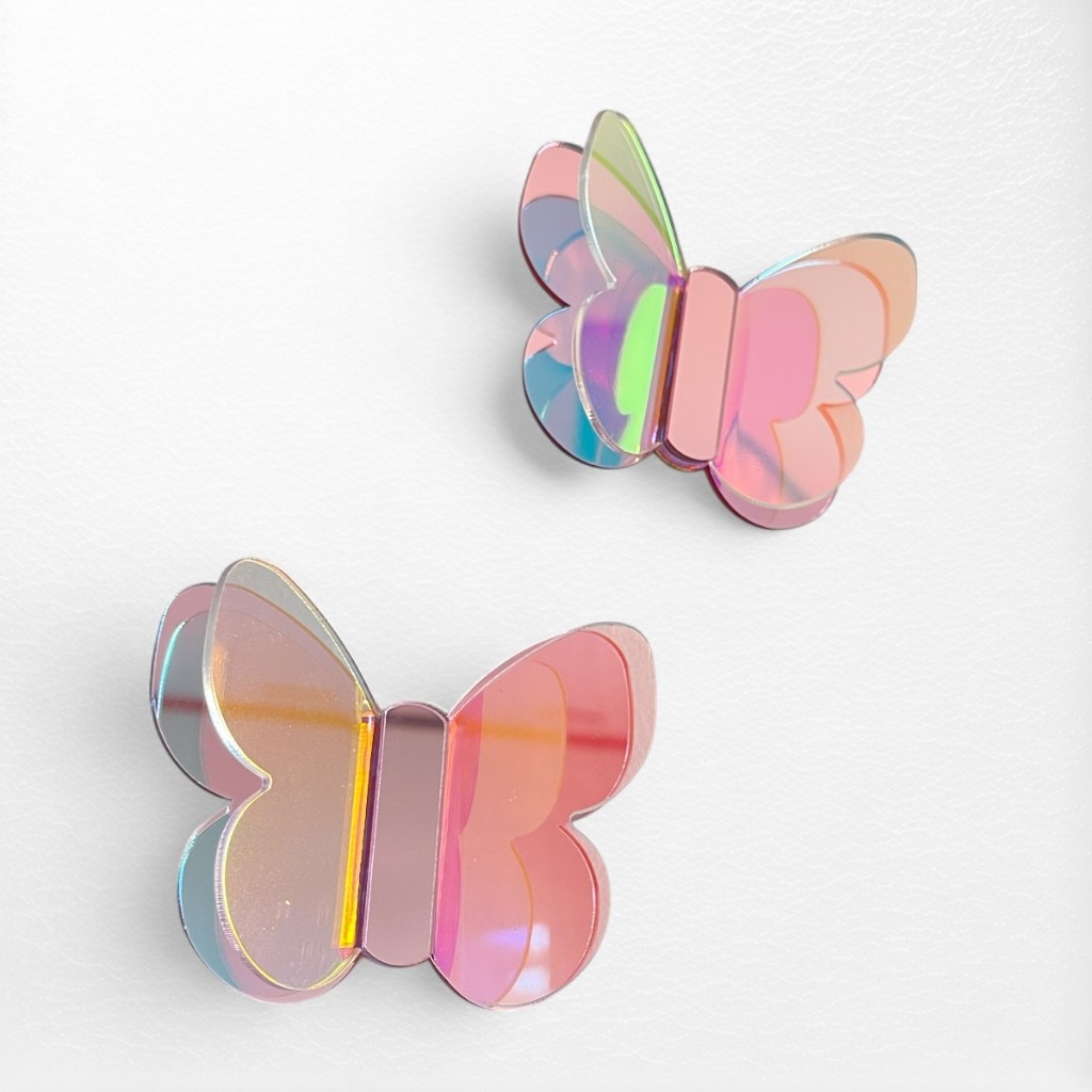 Borboleta 3d Decorativa Acrílico Enfeite Parede Decoração Festa Espelho Quarto Menina Furta Cor 2 Un em Oferta na Shopee
