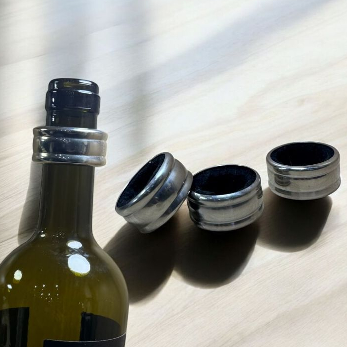 Anel Para Garrafa De Vinho /Salva-Gotas /Anel de gargalo De Inox