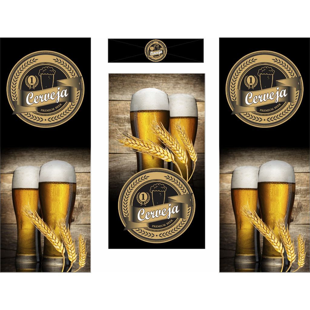 adesivos decoragivos para cervejeira estampa CERVEJA PREMIUM mod106