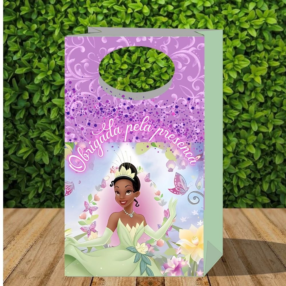 30 Lembrancinha Princesa Tiana -Sacolinha P PEGUE E MONTE para festa infantil-caixinhas-  surpresa princesa e o sapo