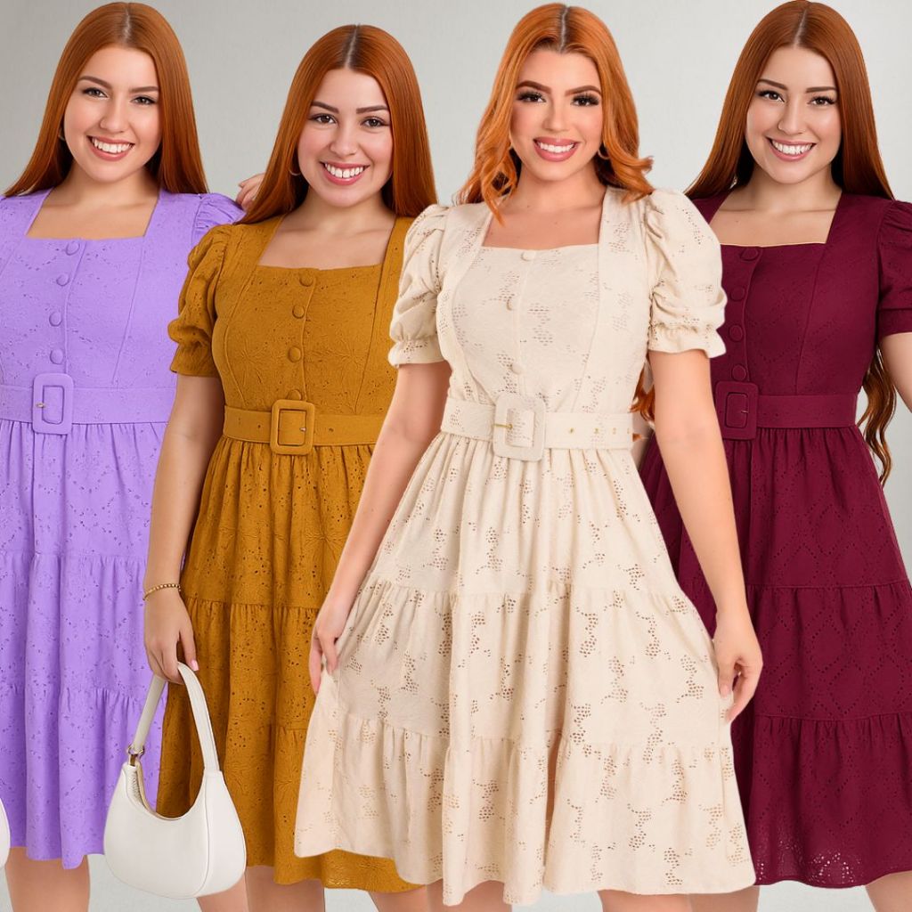 Vestido Feminino Soltinho  Evangélico Sofisticado Saia Três Marias em Oferta na Shopee