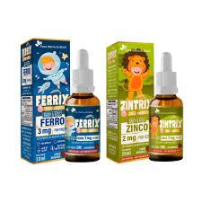 kit Vitamina Ferrix 30ml + Zintrix 20ml Sabor Morango em Oferta na Shopee