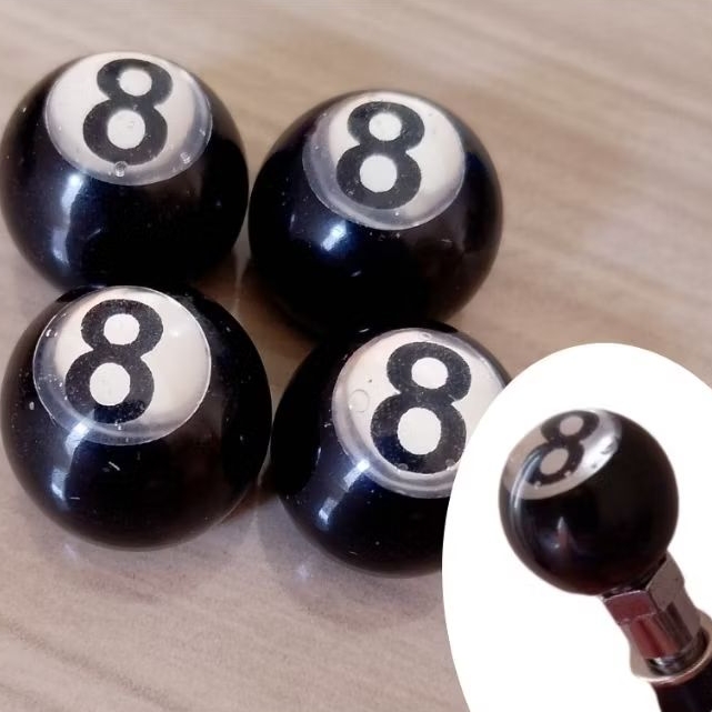 tampa de válvula de pneu modelo Bola 8 Pino valvula Bola oito  Carro Moto Bicicleta Bike Mobilete