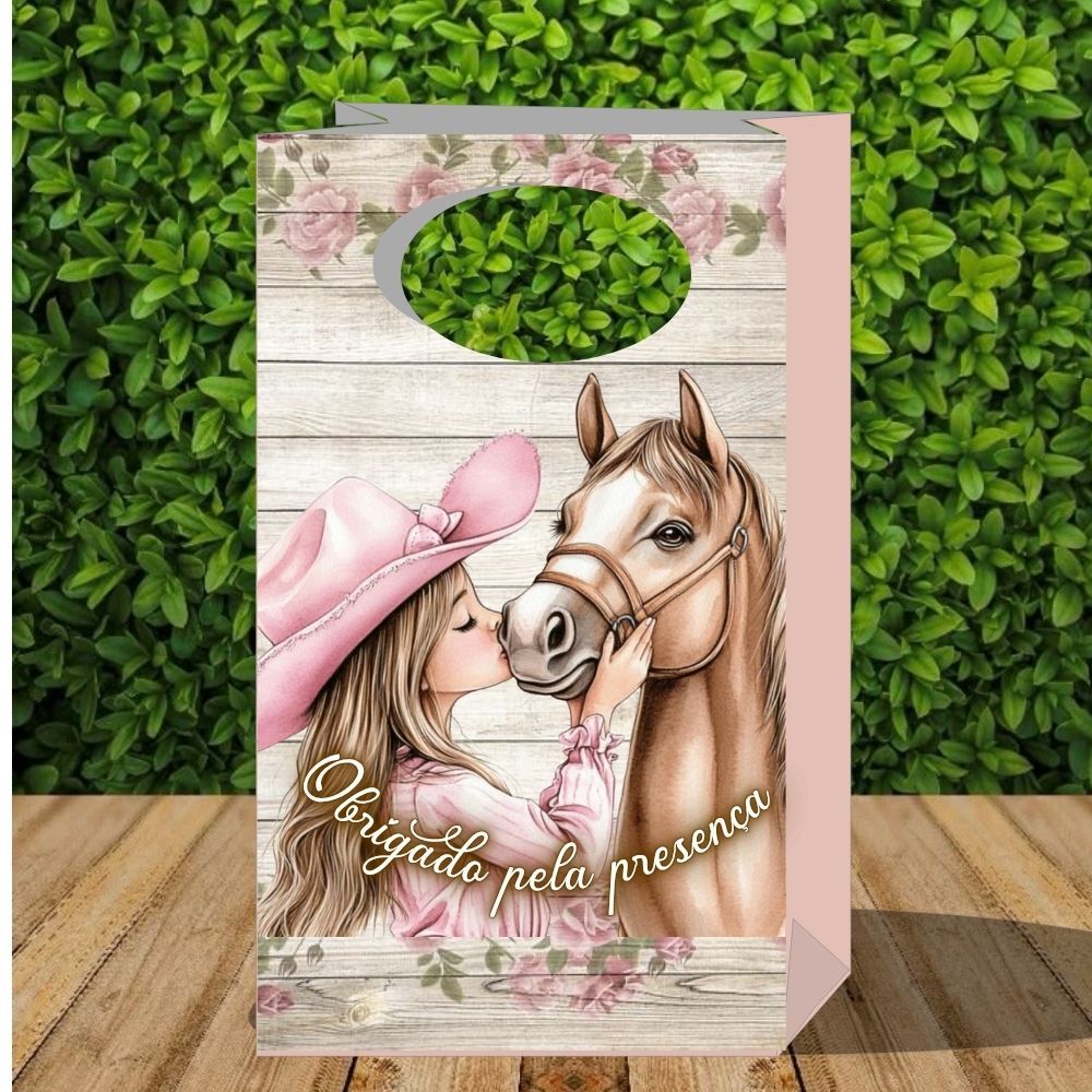 Lembrancinha Cavalo -boiadeira -country- Sacolinha P PEGUE E MONTE para festa infantil-caixinhas-  surpresa em Oferta na Shopee
