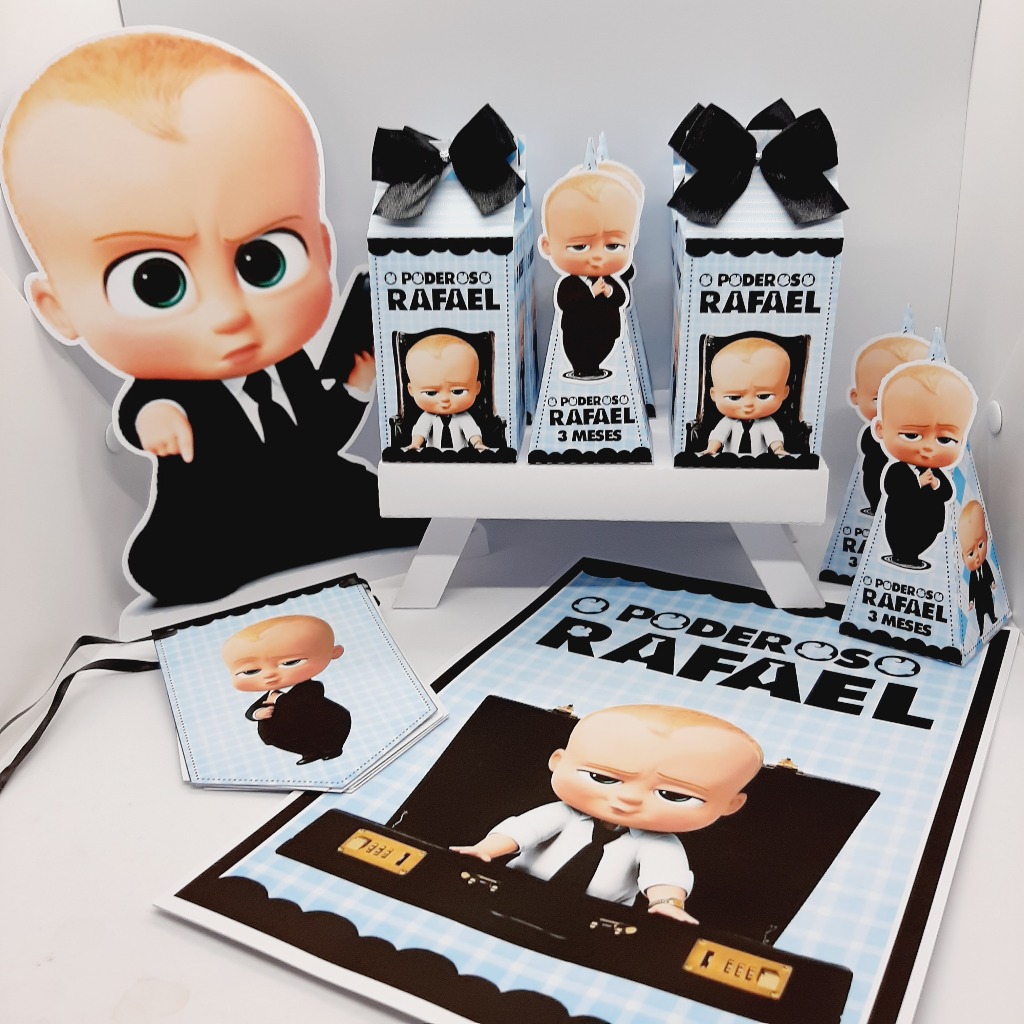 Kit Festa só um bolinho O Poderoso Chefinho - Decoração de aniversário  - Festa Infantil - Caixinhas Personalizadas