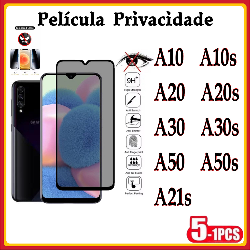 Película Privacidade 3D Anti Spy Samsung A10 A20 A30 A50 A10S A20S A30S A50S A21S