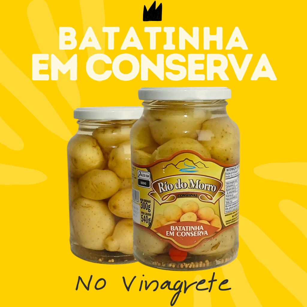 Batatinhas Em Conserva Batata Vinagrete 300g Rio Do Morro