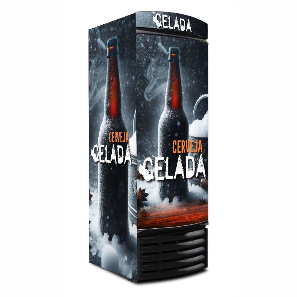 adesivos decorativos para cervejeira estampa CERVEJA GELADA mod101