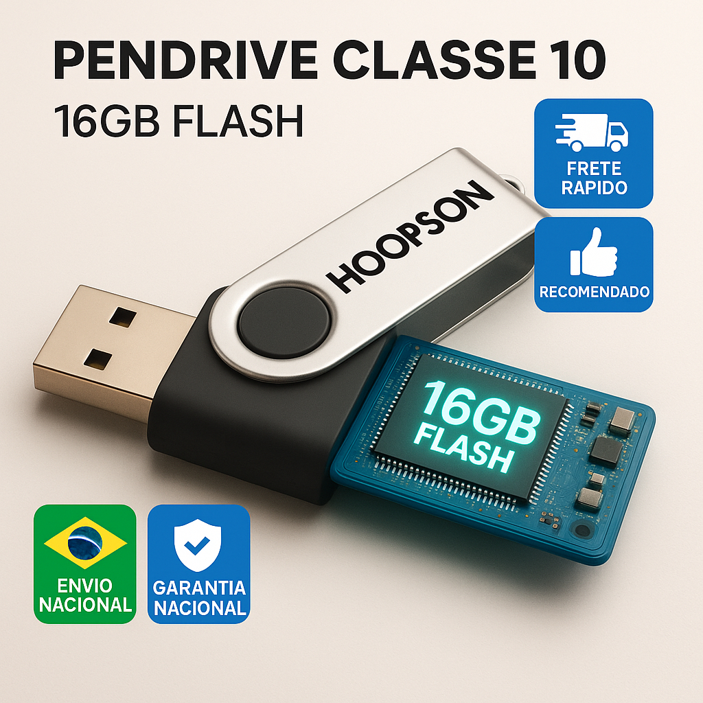 Pendrive 16GB USB Alta Velocidade Armazenamento de Arquivos Fotos Vídeos Documentos PC Notebook em Oferta na Shopee