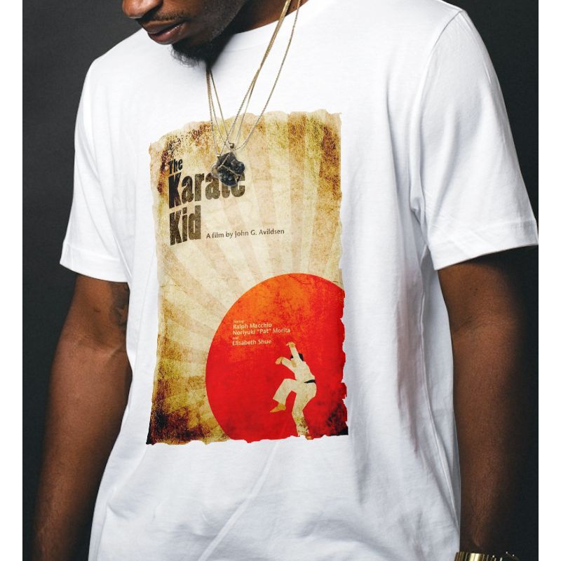 Camiseta Poliéster Karate Kid  Retro Movie Cinema Vintage / Camisa Filmes / Blusa Cinéfilo