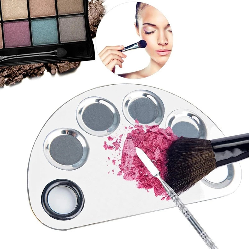 Placa de aço inox e espátula para maquiagem em Oferta na Shopee