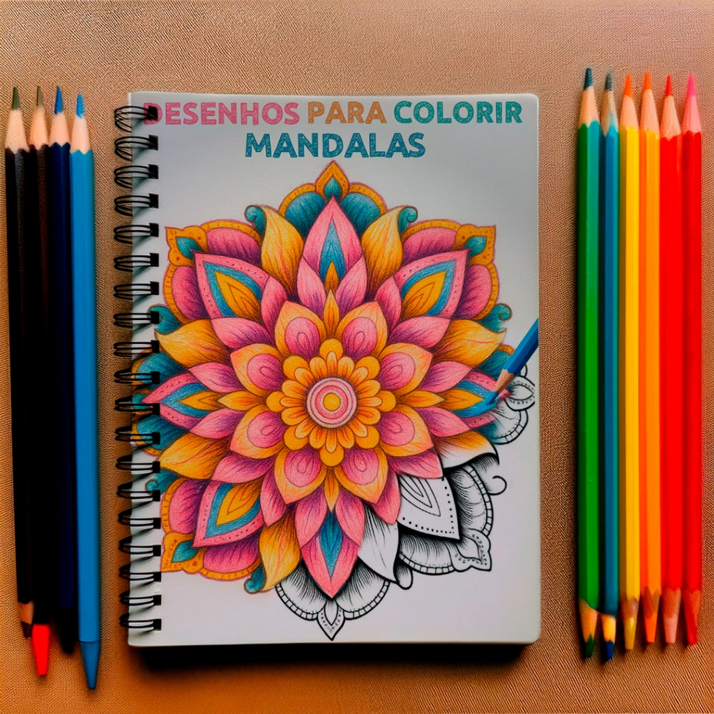 Livro de Colorir Adulto 100 Mandalas A4 – Arteterapia Relaxante, Antiestresse, Criativo em Oferta na Shopee