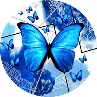 Capa Painel Redondo de Festa Em Tecido Sublimado 3D Borboletas 1,50x1,50mt ou 50x50 cm em Oferta na Shopee