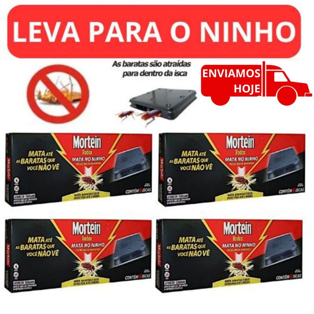 Kit Isca Mata Barata Mortein – Iscas Inseticida Ação Prolongada | Elimina Baratas por até ...