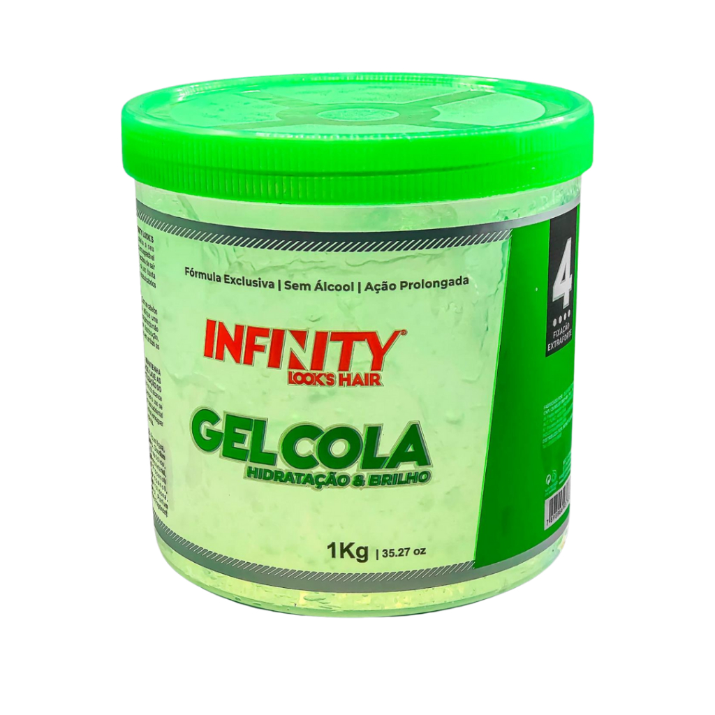 Kit 1x Gel Cola Capilar Masculino 1kg I INFINITY LOOKS HAIR  | Fixação Flexível + Hidratação | Envio Imediato em Oferta na Shopee