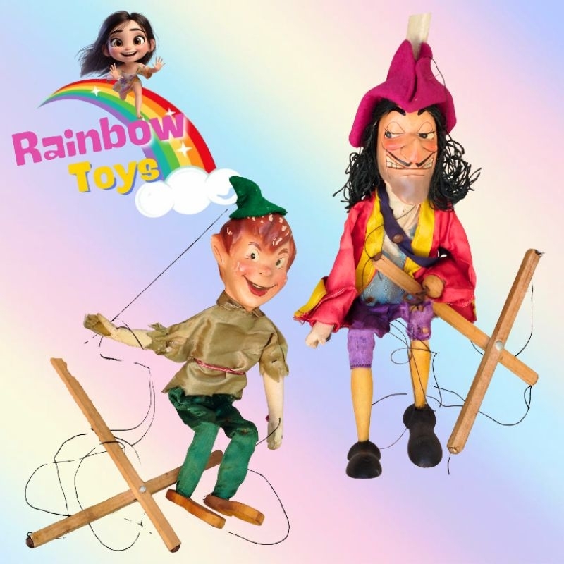 Bonecos Marionete Disney, Peter Pan, Icaria ind.brasileira, anos 50