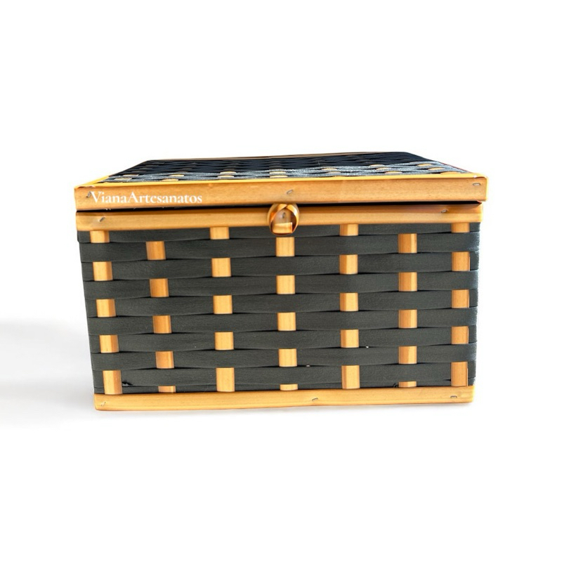 Caixa Baú Sintético Organizador/Cestas N3 33x26x18 em Oferta na Shopee