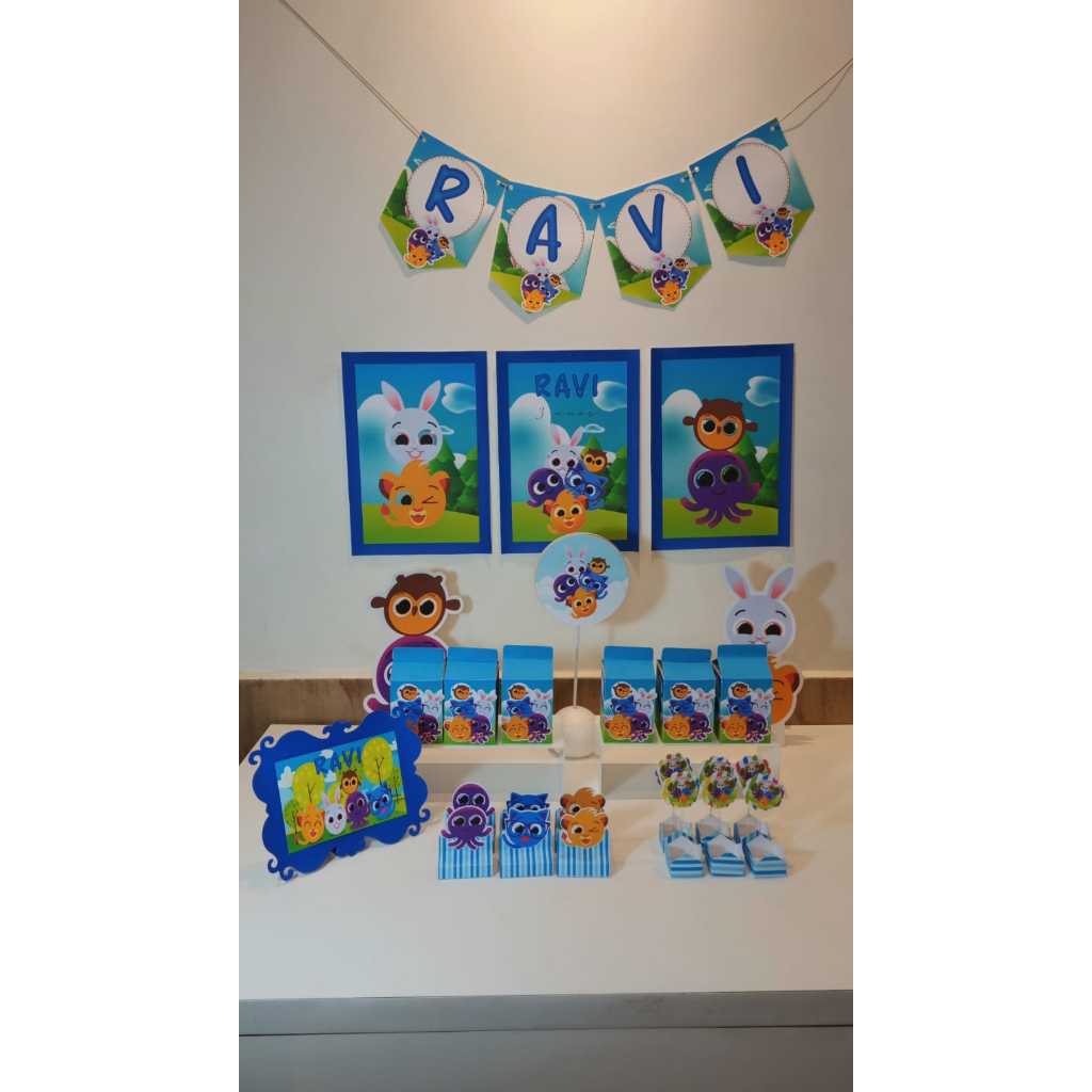 Kit Festa Bolofofos  Personalizado | Só Bolinho 100 itens | Mesversário Aniversário Decoração Lembrancinha