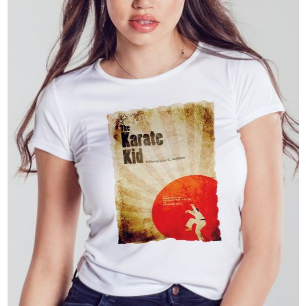 Camiseta Poliéster Karate Kid  Retro Movie Cinema Vintage / Camisa Filmes / Blusa Cinemaníaco