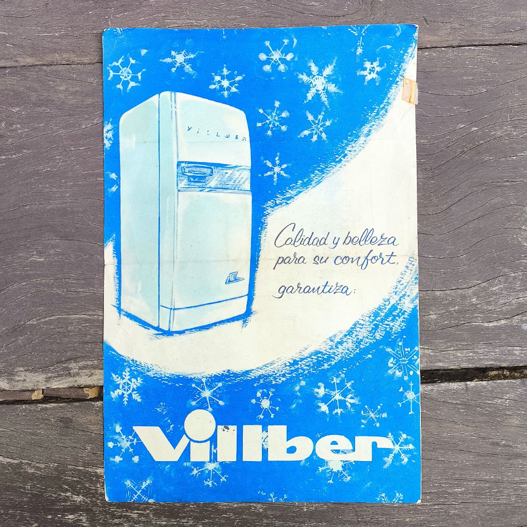 Antiga publicidade - geladeira argentina da marca Villber