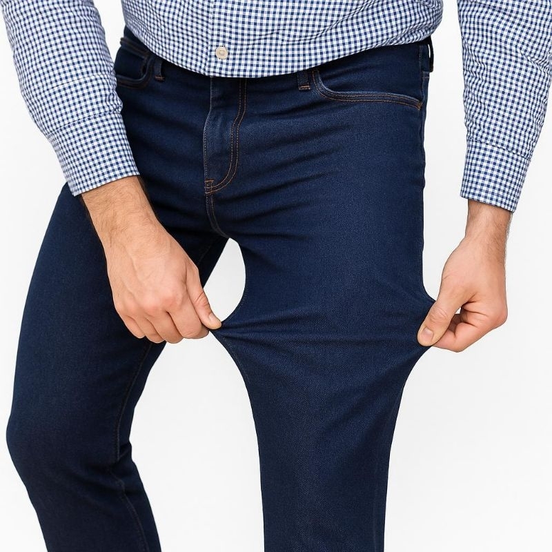 Calça jeans de elastano, Lycra, strach masculina — imagem 2 de 2