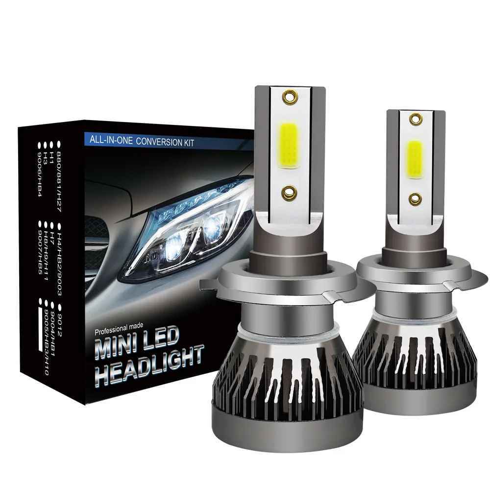 Kit Par Super Led Mini H1 H3 H4 H7 H8 H11 9005 HB3 9006 HB4 H27 880 881 H16 5202 Lâmpada farol