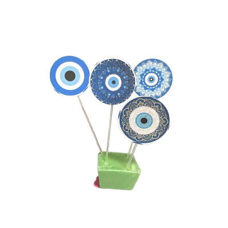 50 TOPPER TOPO PIC DECORAÇÃO DE DOCINHOS TEMA OLHO GREGO