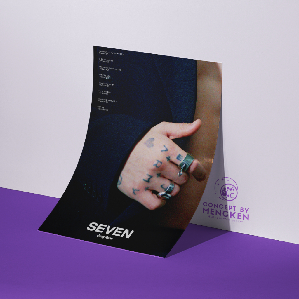 BTS JUNGKOOK - SEVEN | POSTER A3 | CONCEPT by MENCKEN