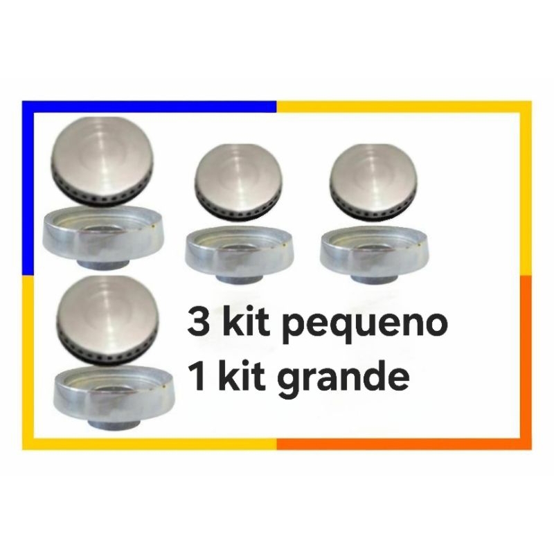 Kit 4 Espalhadores Fogão Brastemp Maison tampa do fogão