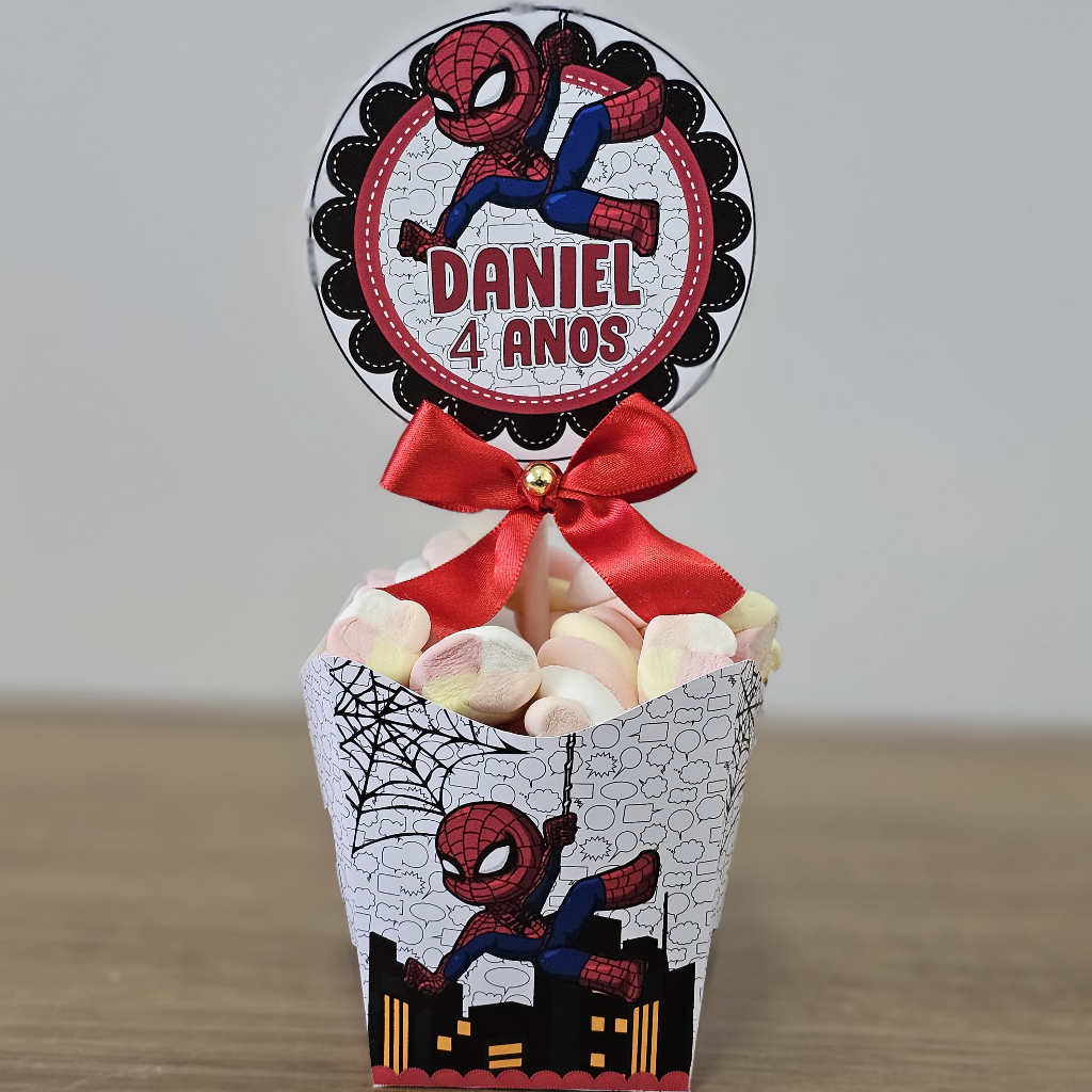 20 UNIDADES CACHEPO / CENTRO DE MESA HOMEM ARANHA CUTE Enfeite Festa Aniversário Chá Revelação em Oferta na Shopee