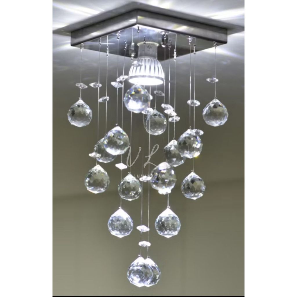 Lustre Acrílico Quarto Sala Vai Montado Promoção Pronto envio em Oferta na Shopee