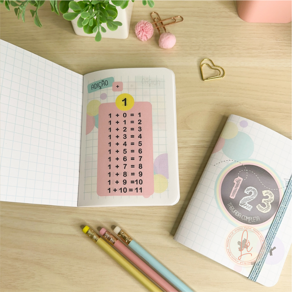 Tabuada Brochurinha A6 – Completa com 4 Operações • Matemática em Oferta na Shopee