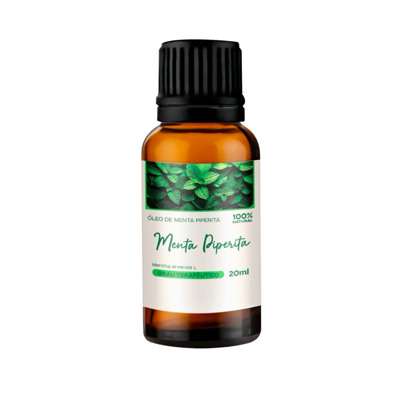 Óleo de Menta Piperita Extra Forte 100% Natural | Frasco de 20ml em Oferta na Shopee