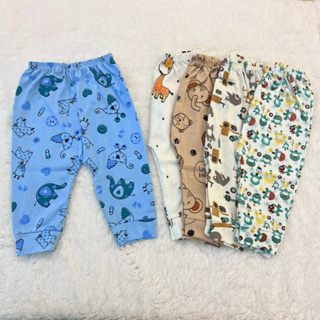 Kit 5 Mijão Calça Bebê em Malha Estampada 100% Algodão - Liso (RN/P/M/G) em Oferta na Shopee