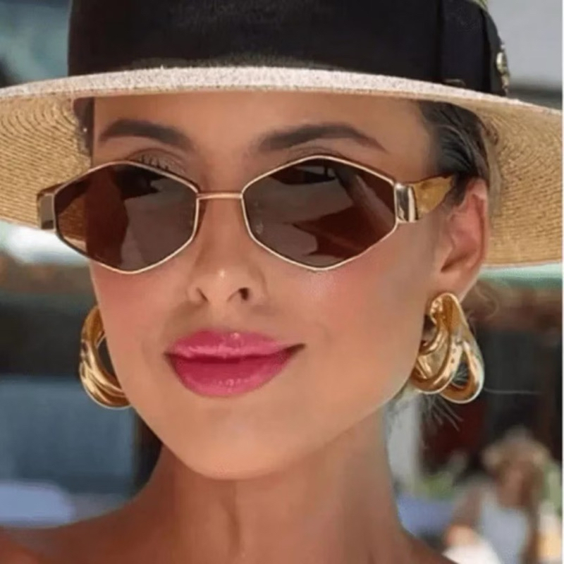 Óculos de Sol Óculos de Sol Feminino Óculos de Sol Polarizado Feminino Armação Lente Óculos de Sol Marrom