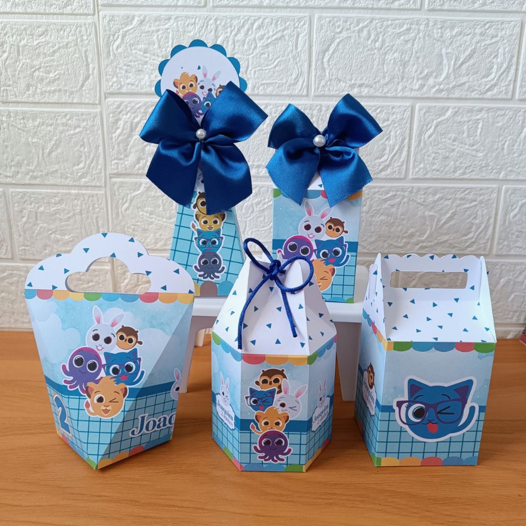 Kit Personalizado Bolofofo (Pegue e monte) Lembrancinhas Caixinhas para Festa Aniversário