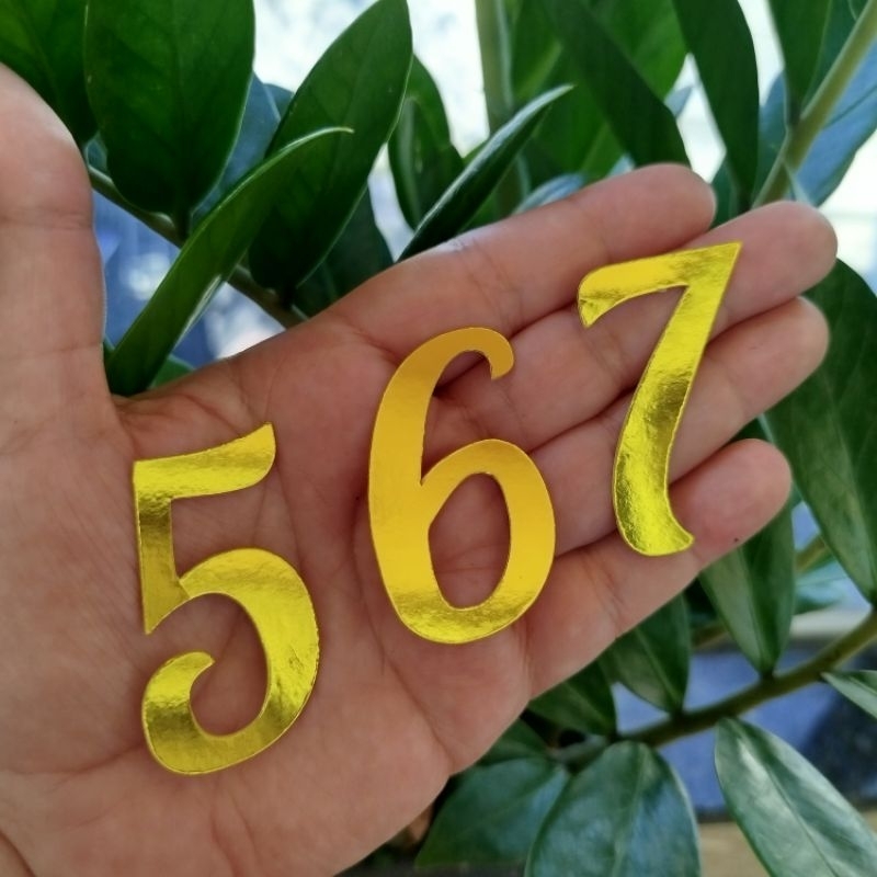 Kit Apliques Números Lamicote Dourado 5cm / lembrancinhas de aniversário /Caixinhas/Personalizados/decoração de festa