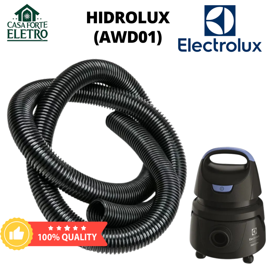 Mangueira P/ Aspirador 2 Metros 32mm – Preta Compatível com Electrolux hidrolux AWD01 e Modelos 32mm