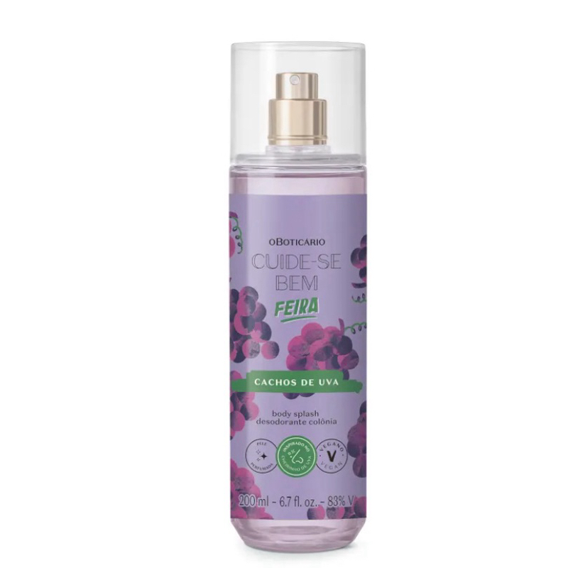 Body Splash Desodorante Colônia Cuide-se Bem Feira Cachos de Uva 200ml em Oferta na Shopee