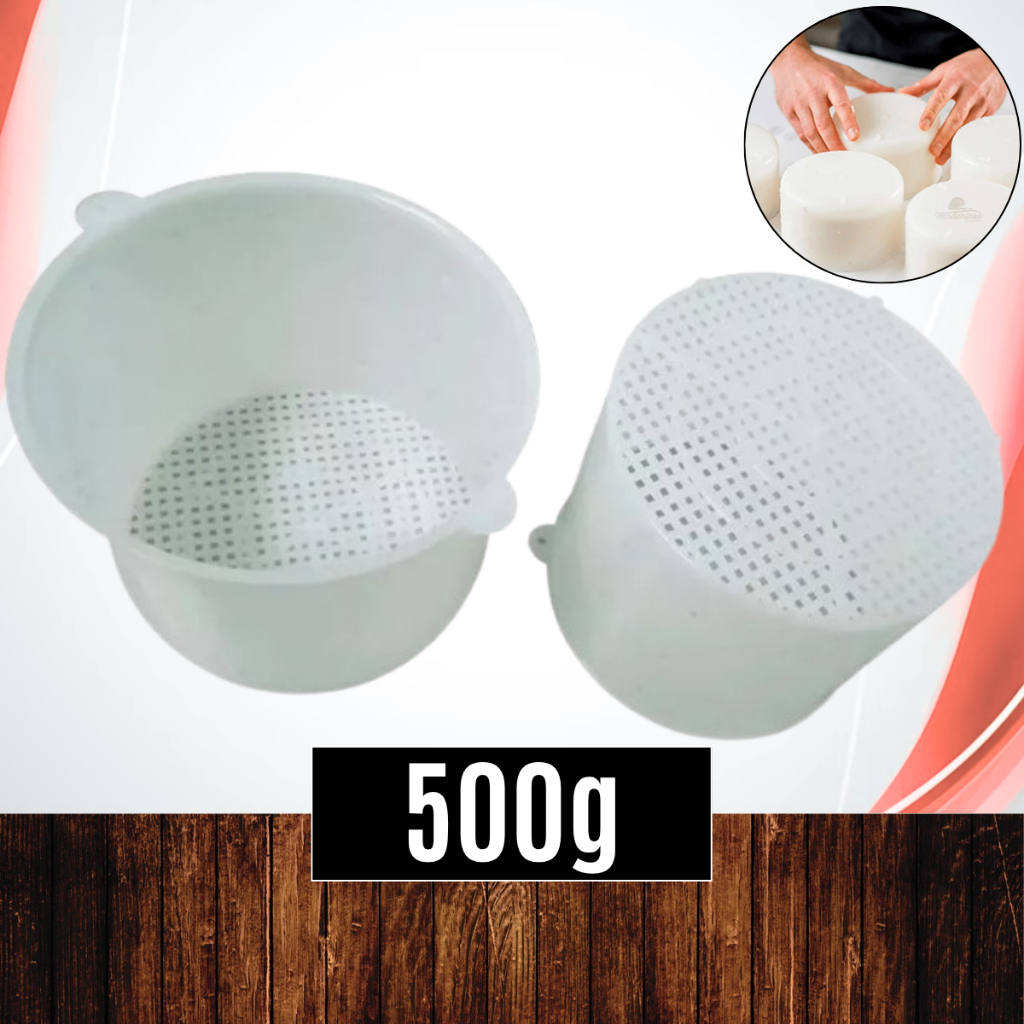 Forma (Especial e reforçada) de Queijos  Minas 500g Frescal Ricota Canastra Reforçada - INJESUL em Oferta na Shopee