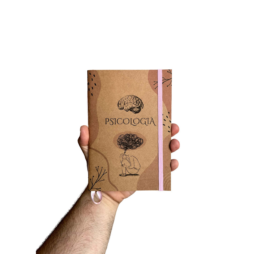Sketchbook Caderno Profissões Psicologia com Elástico e Marca Página Aquarela em Oferta na Shopee