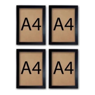 kit com 4 Molduras A4 com acetato 21x30cm revestidas em laca. em Oferta na Shopee