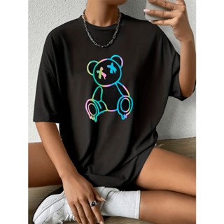 Camiseta Feminina Oversized  Estilo de Rua Academia Treino Despojada Personalizada 100% Algodão