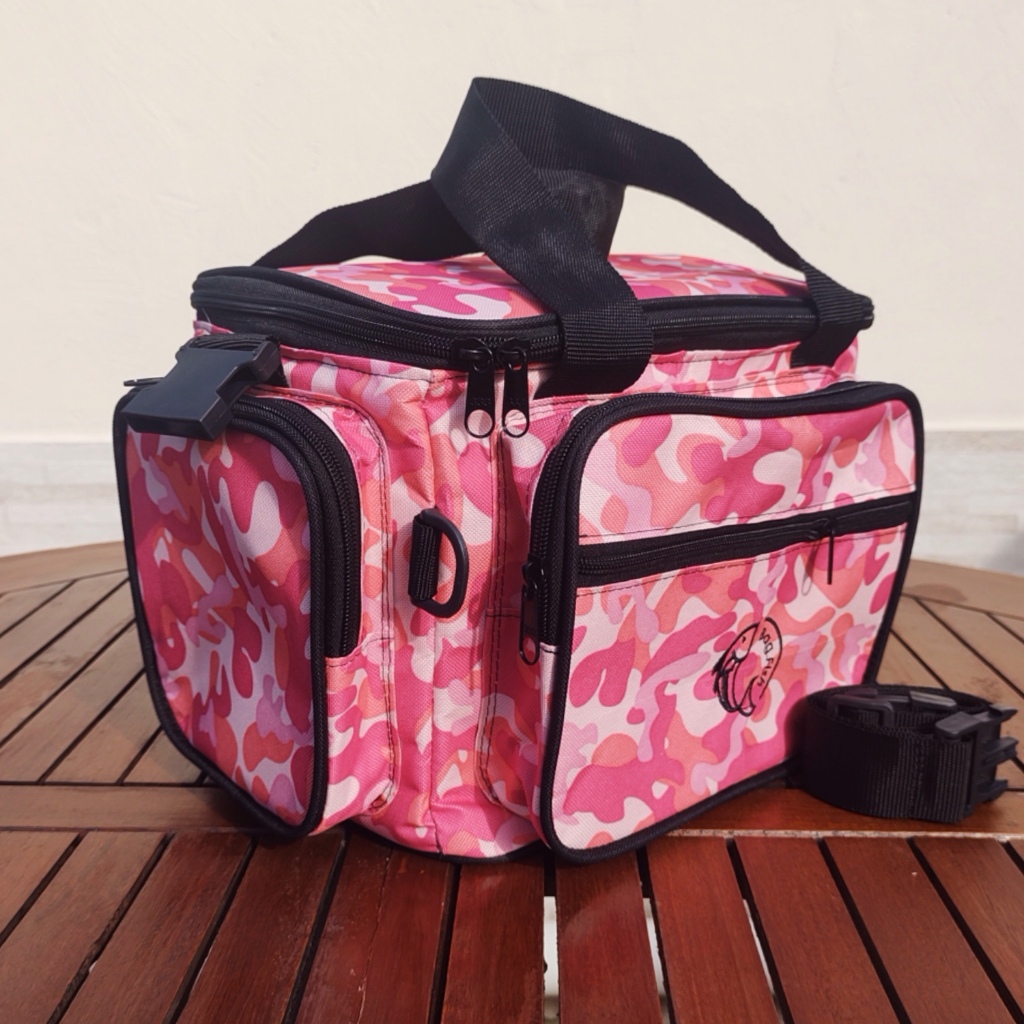 Bolsa/Mala de Pesca (Nova Versão) Camuflado Rosa